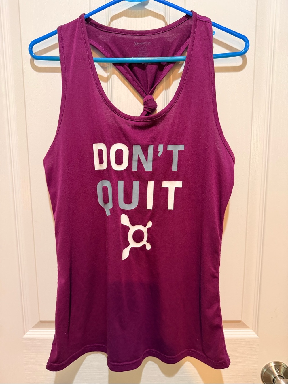 Orangetheory Plum Athletic Medium Tank with 'DON'T QUIT' Print